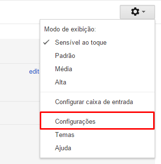 Receber e-mail de outra conta no Gmail - Passo 1