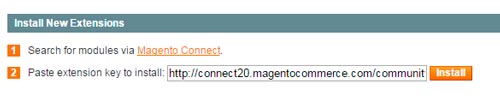 Magento Connect Manager - Chave Extensão - Secnet
