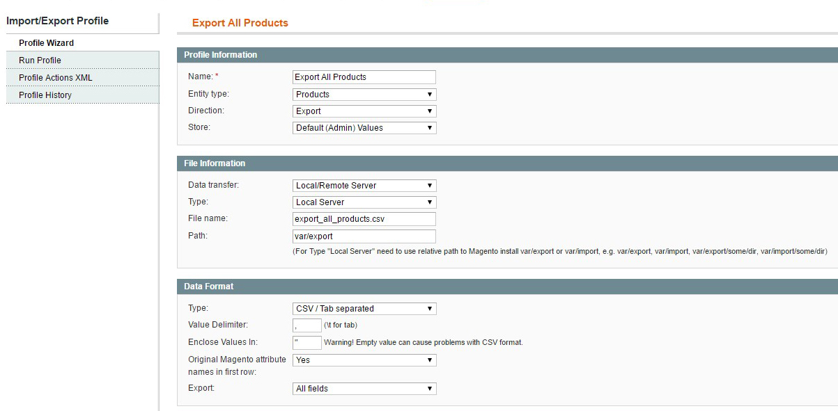tutorial-magento-export-info